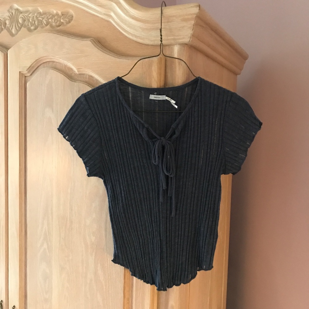 UO lace up front T-shirt